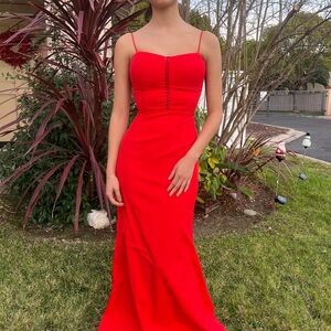 Jarlo London Red Fishtail Maxi Formal Dress size 0